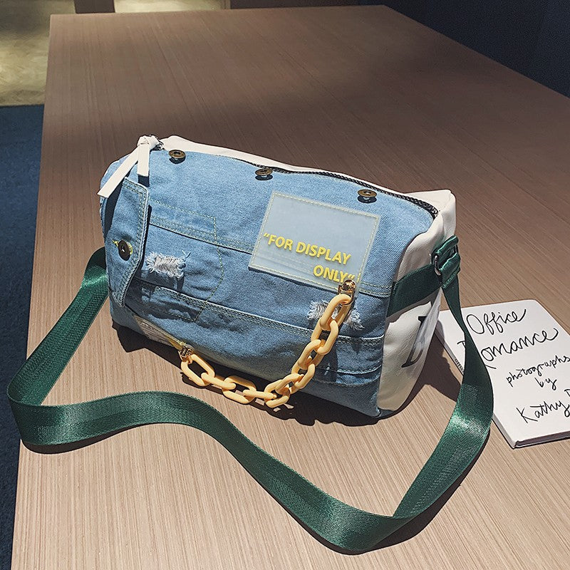 Denim Luxe Crossbody Bag