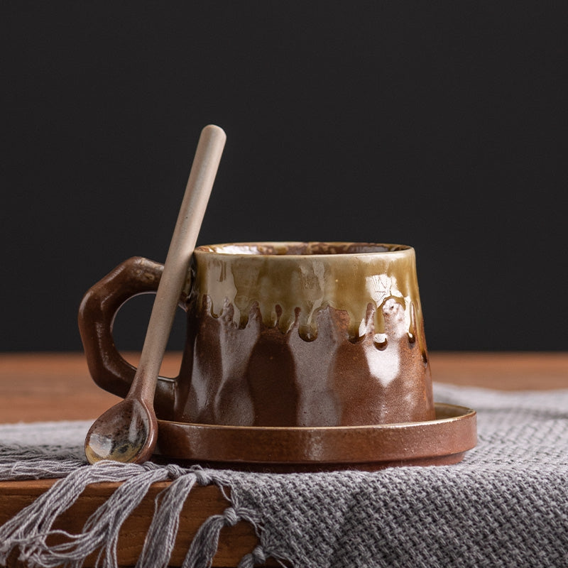 Vintage Ceramic Coffee Cup Set for Charming Mornings