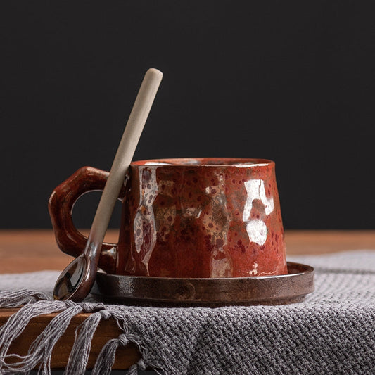 Vintage Ceramic Coffee Cup Set for Charming Mornings