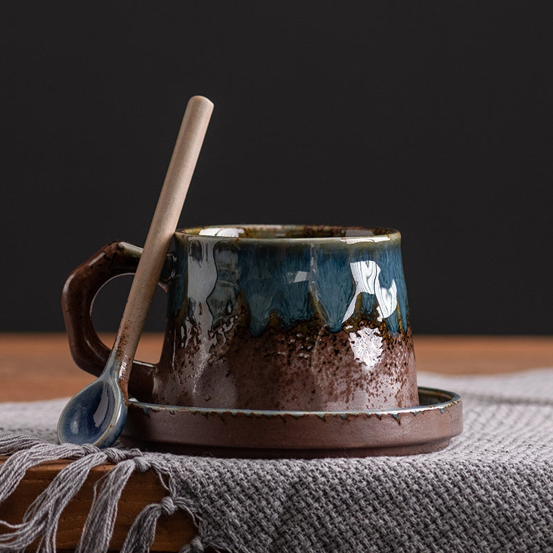 Vintage Ceramic Coffee Cup Set for Charming Mornings