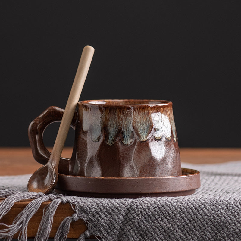 Vintage Ceramic Coffee Cup Set for Charming Mornings