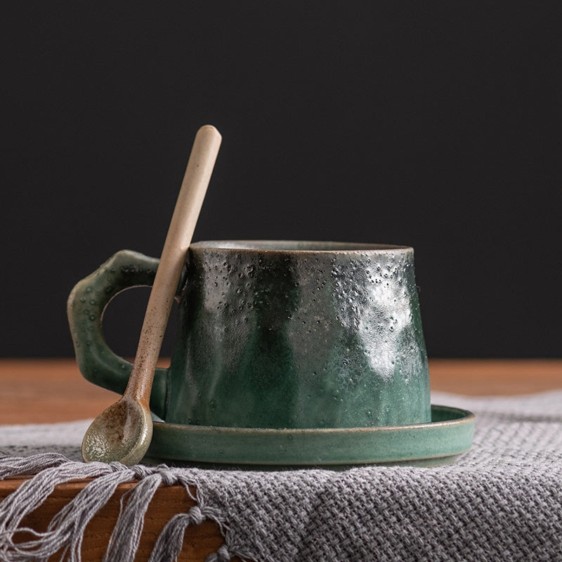 Vintage Ceramic Coffee Cup Set for Charming Mornings